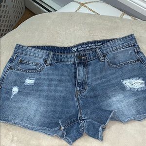 Distressed Denim Shorts